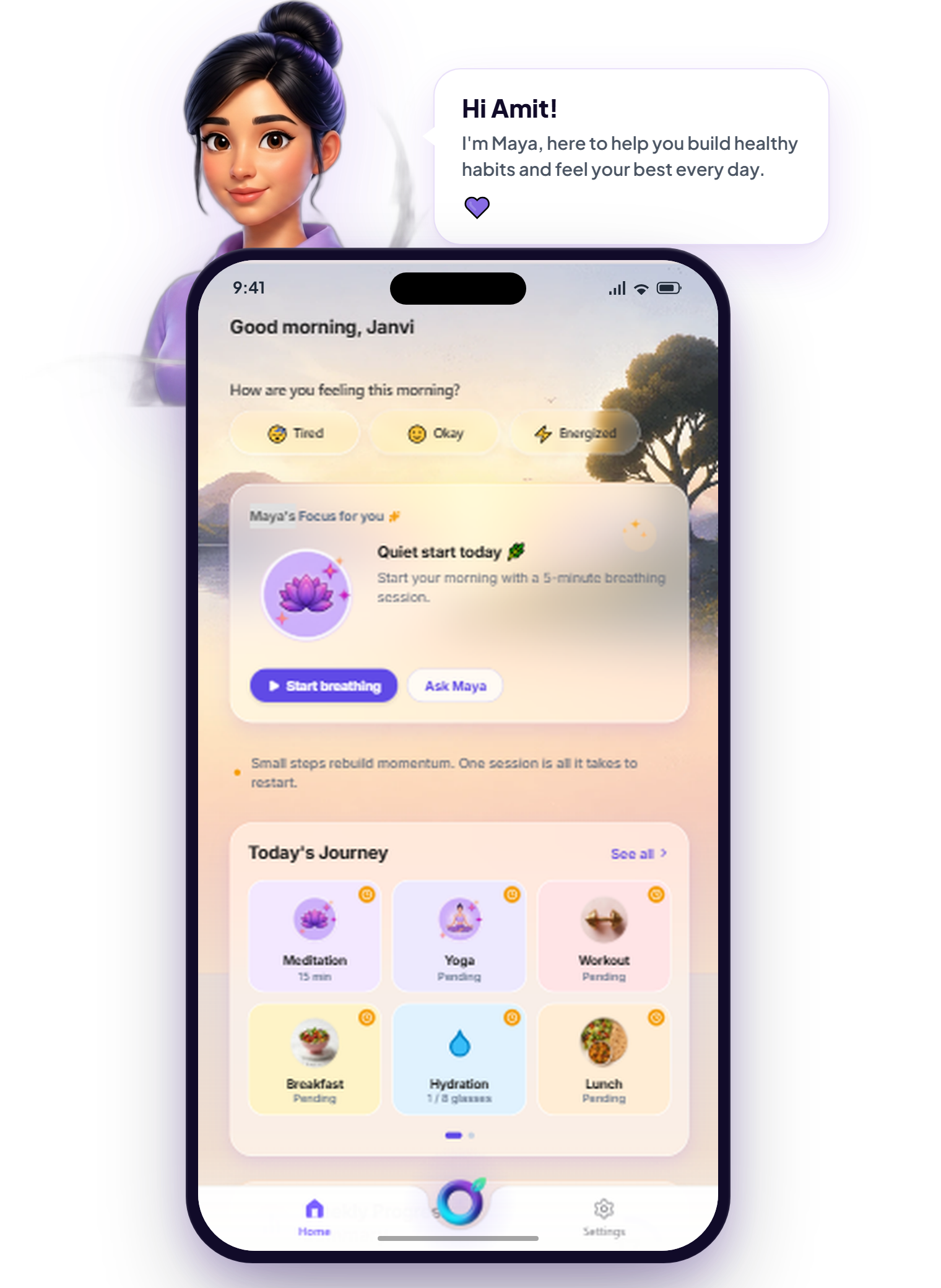 Maya guiding your next step with Supfit mobile app
